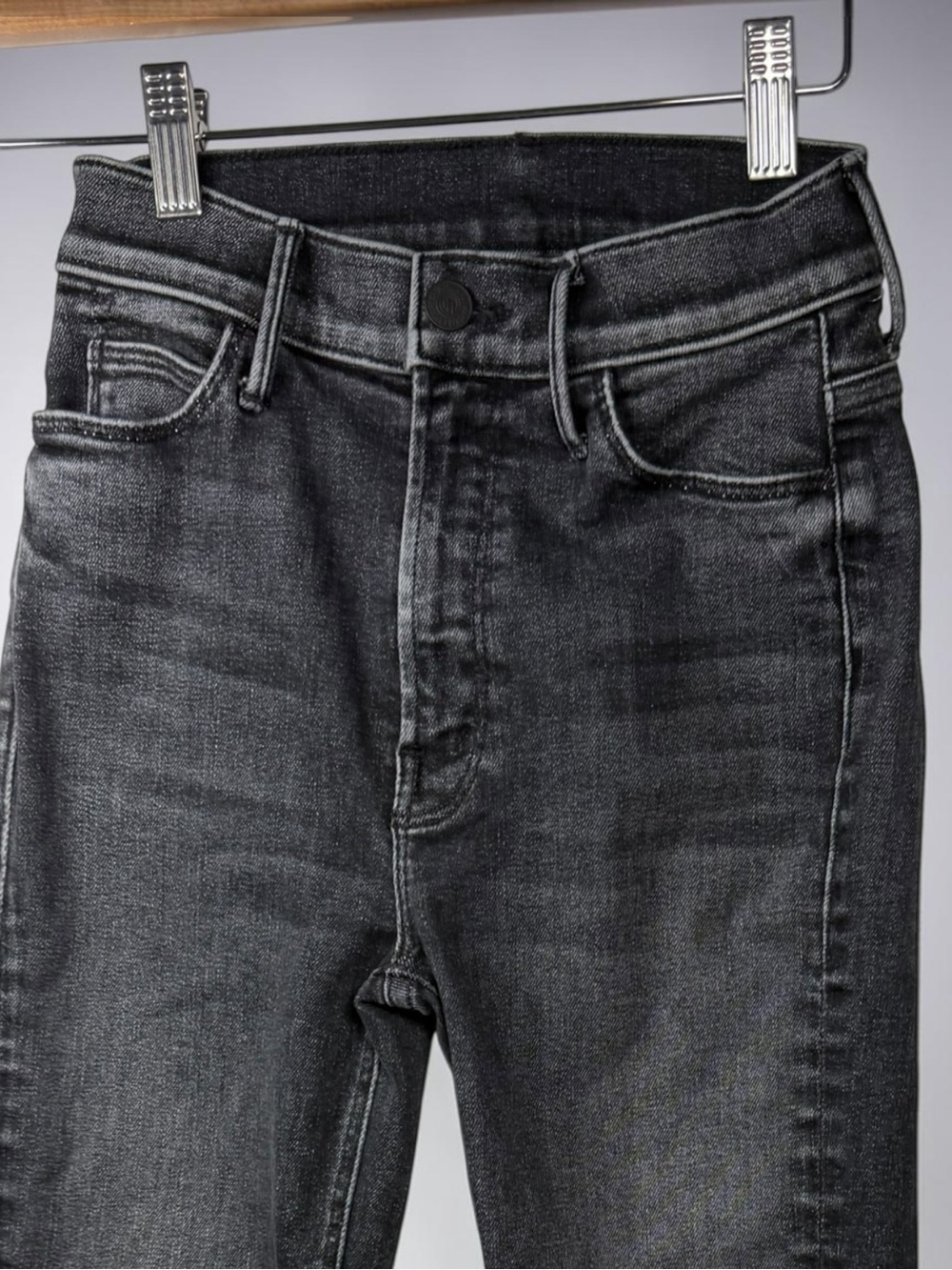 MOTHER The Mid Rise Dazzler Jeans The Night Is watching  Size 25 Washed Black* - Picture 13 of 16